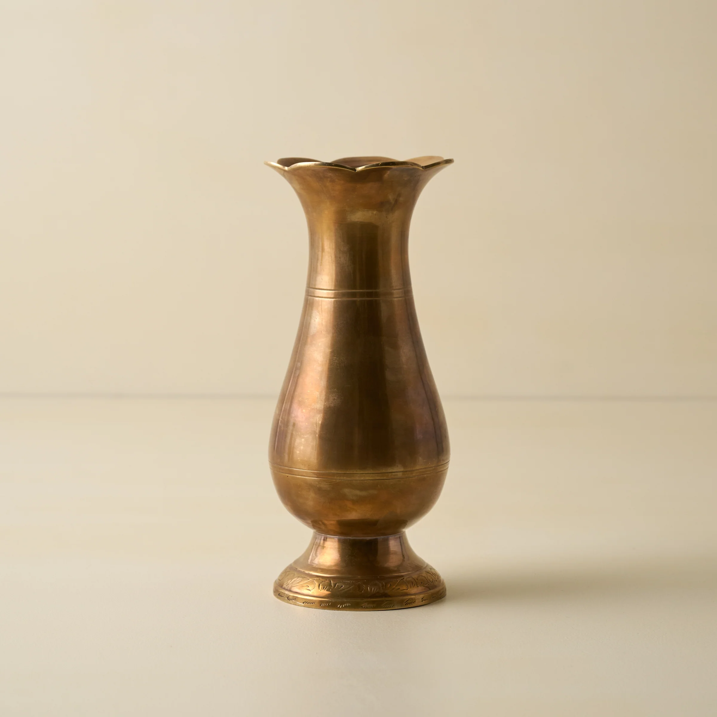 Anna Antiqued Solid Brass Vase - Image 3