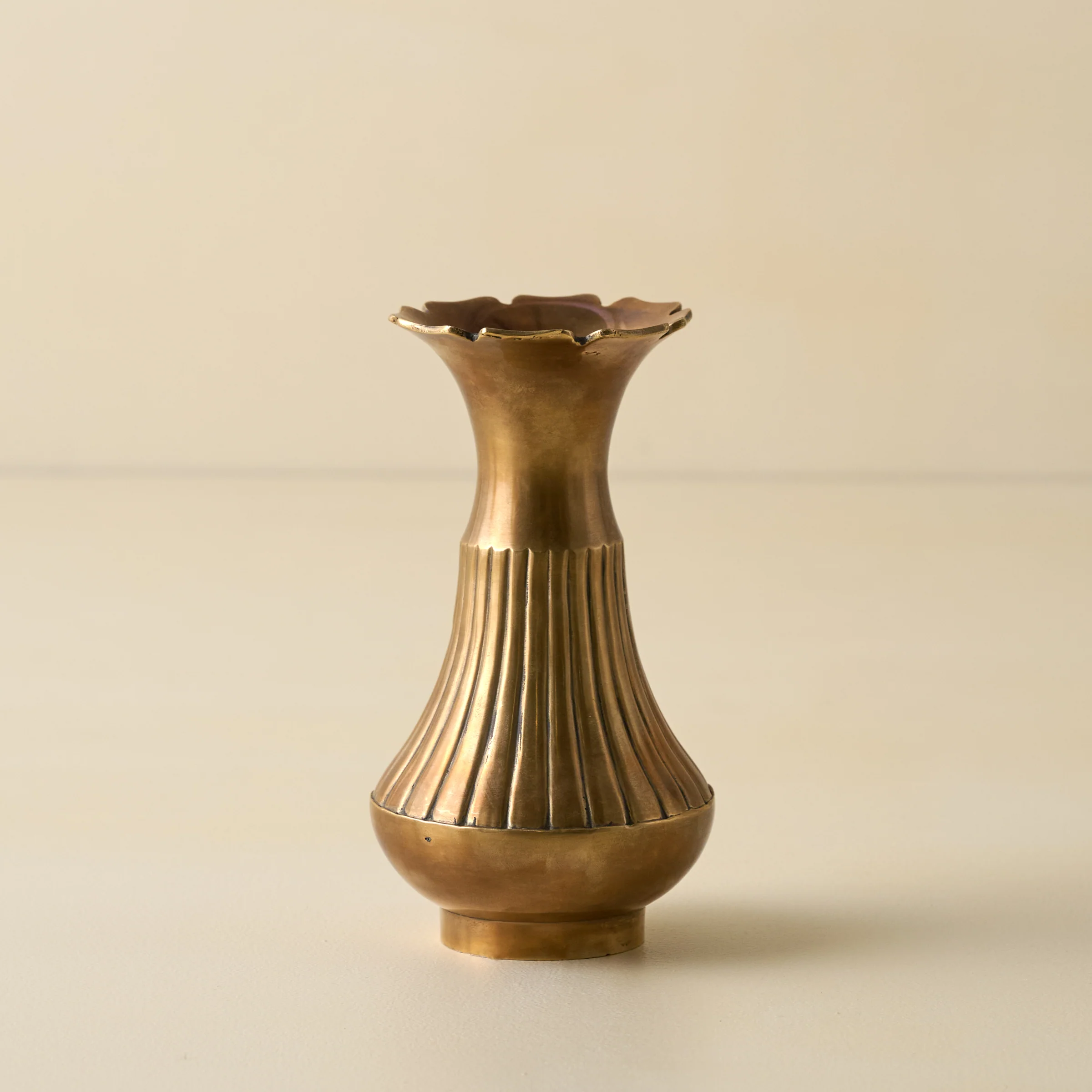 Anna Antiqued Solid Brass Vase - Image 7