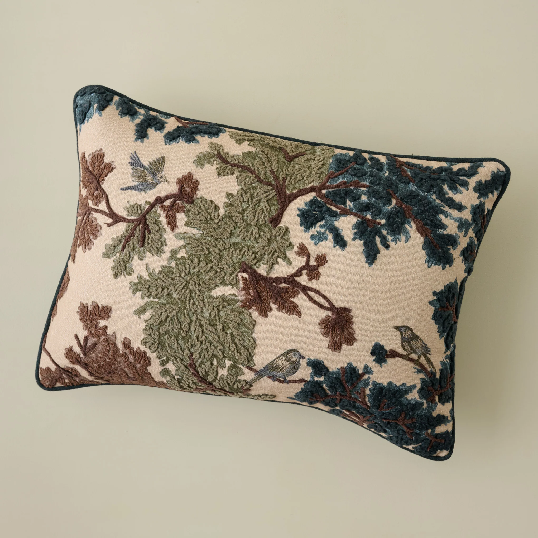 Bennett Embroidered Lumbar Pillow - Image 2