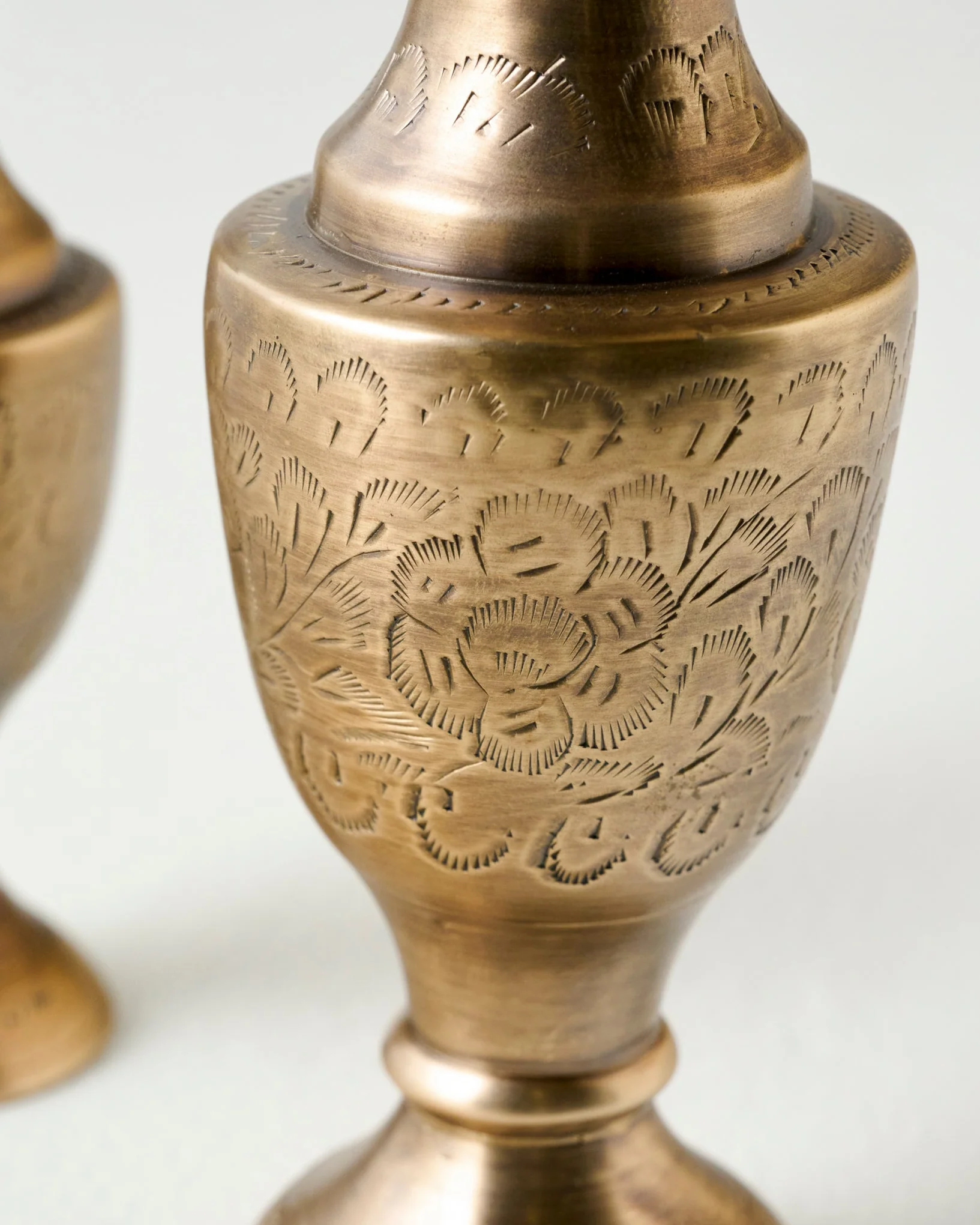 Callin Etched Brass Bud Vase - Image 4
