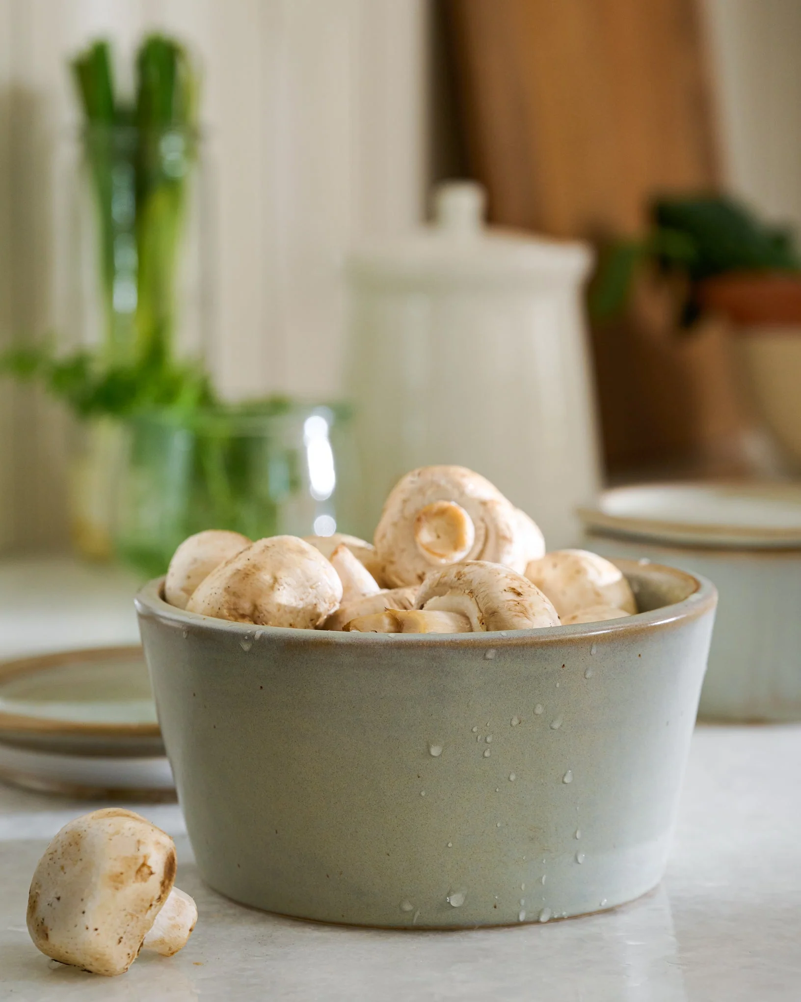 French Grey Ceramic Food Storage Bowl - Image 5