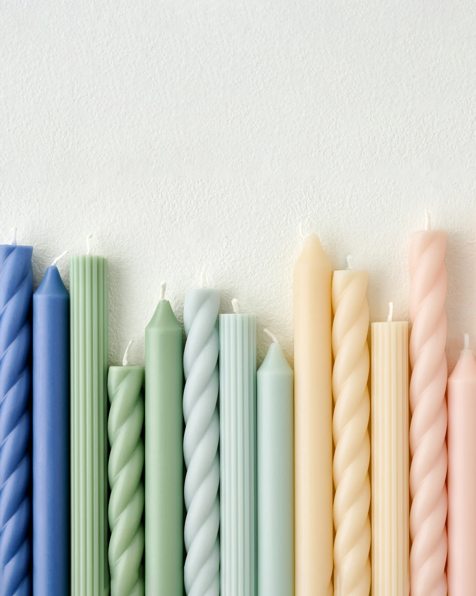 Assorted Cream Taper Candle Set - Image 4