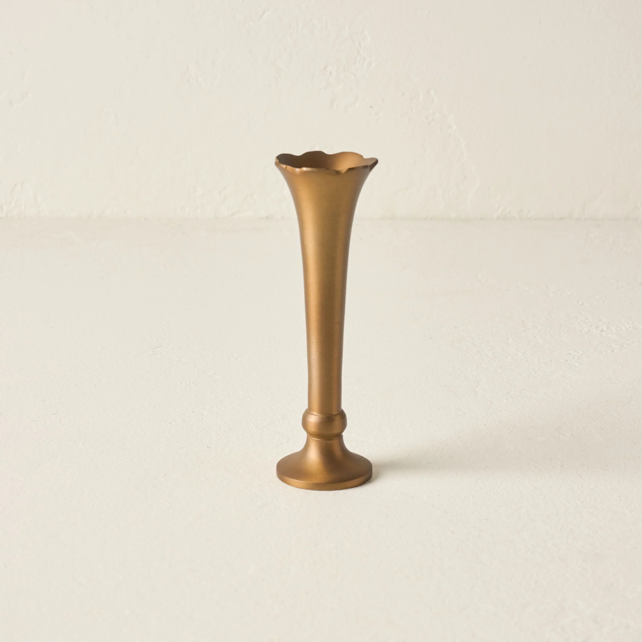 Flannery Scalloped Brass Bud Vase - Image 5