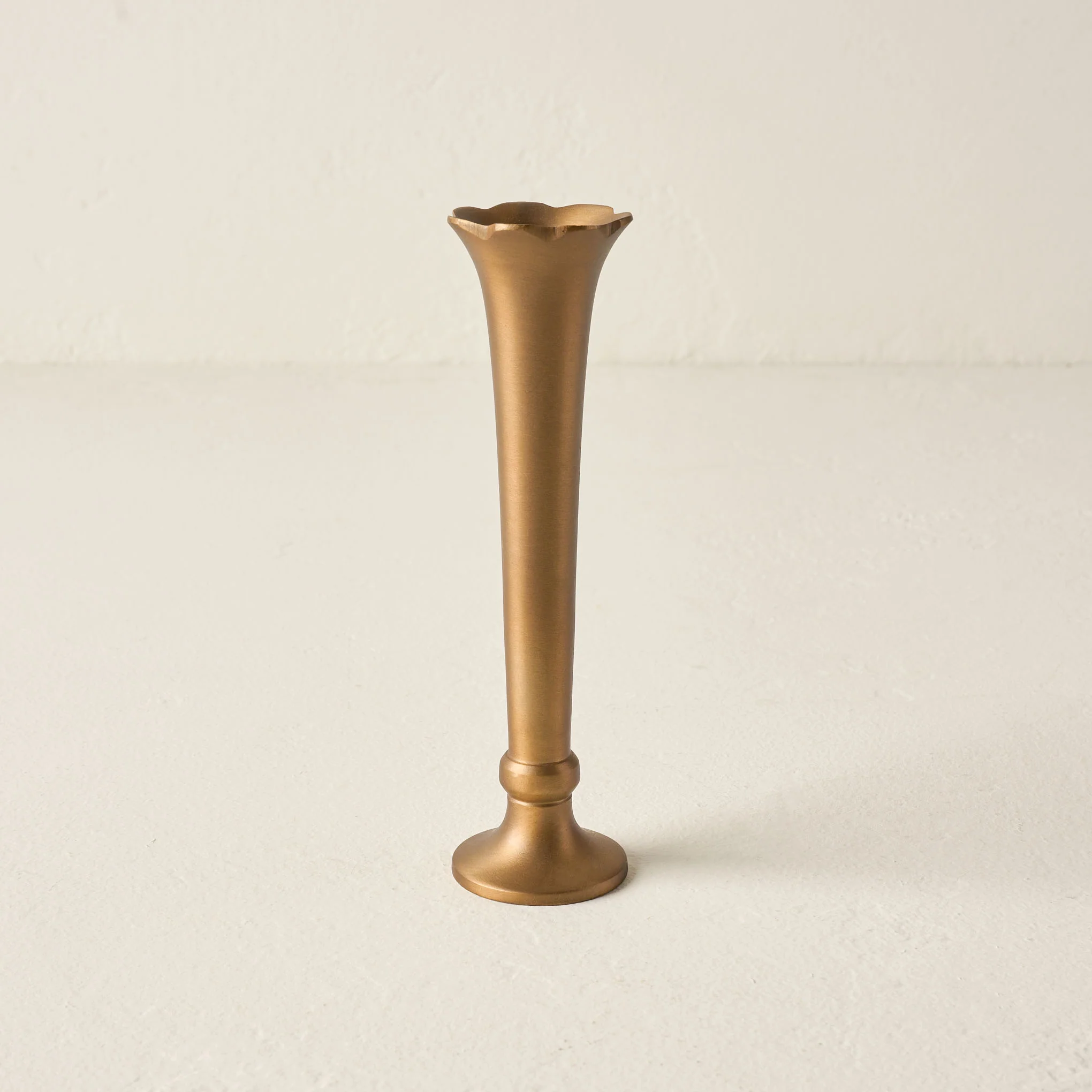 Flannery Scalloped Brass Bud Vase - Image 6