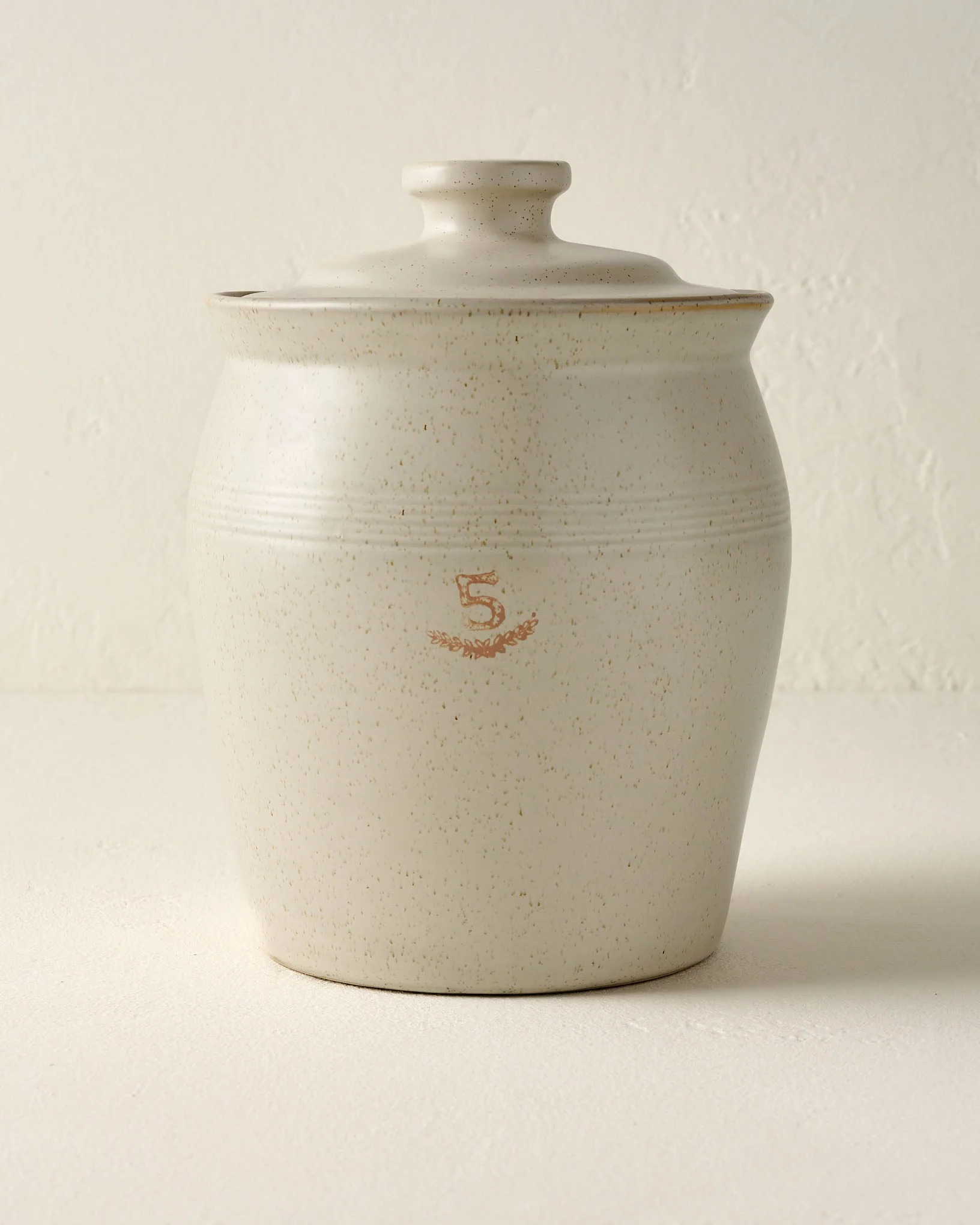 French Grey Embossed Stripe Canister - Image 3