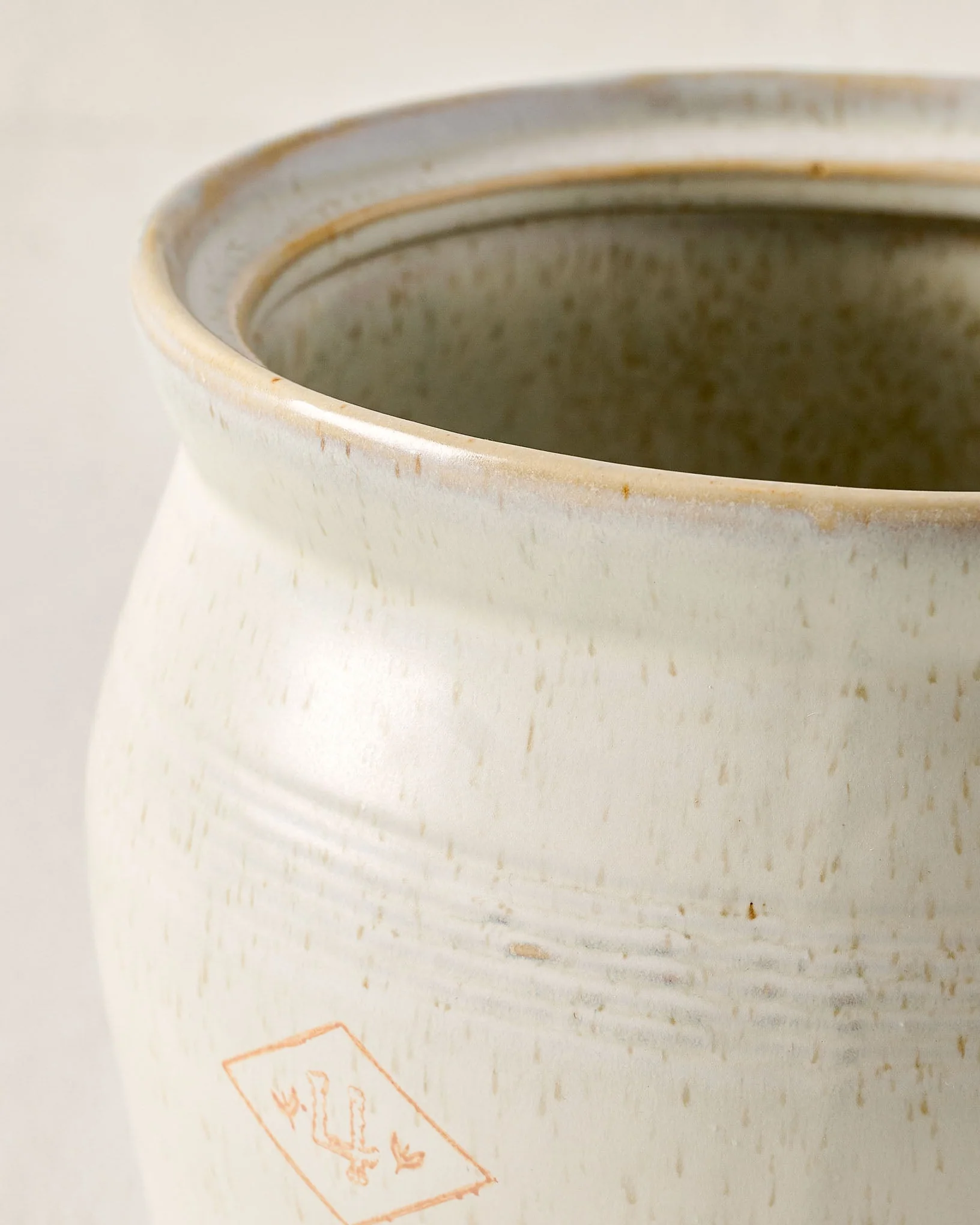 French Grey Embossed Stripe Canister - Image 4
