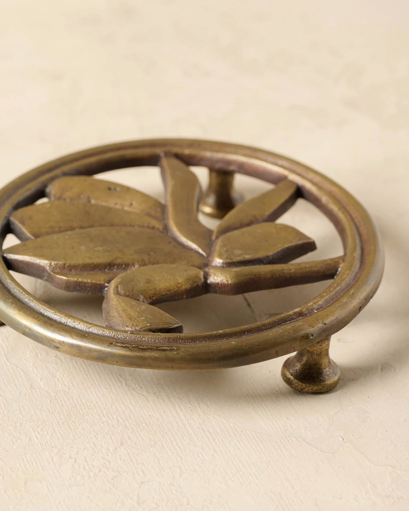 Magnolia Antique Brass Trivet - Image 3
