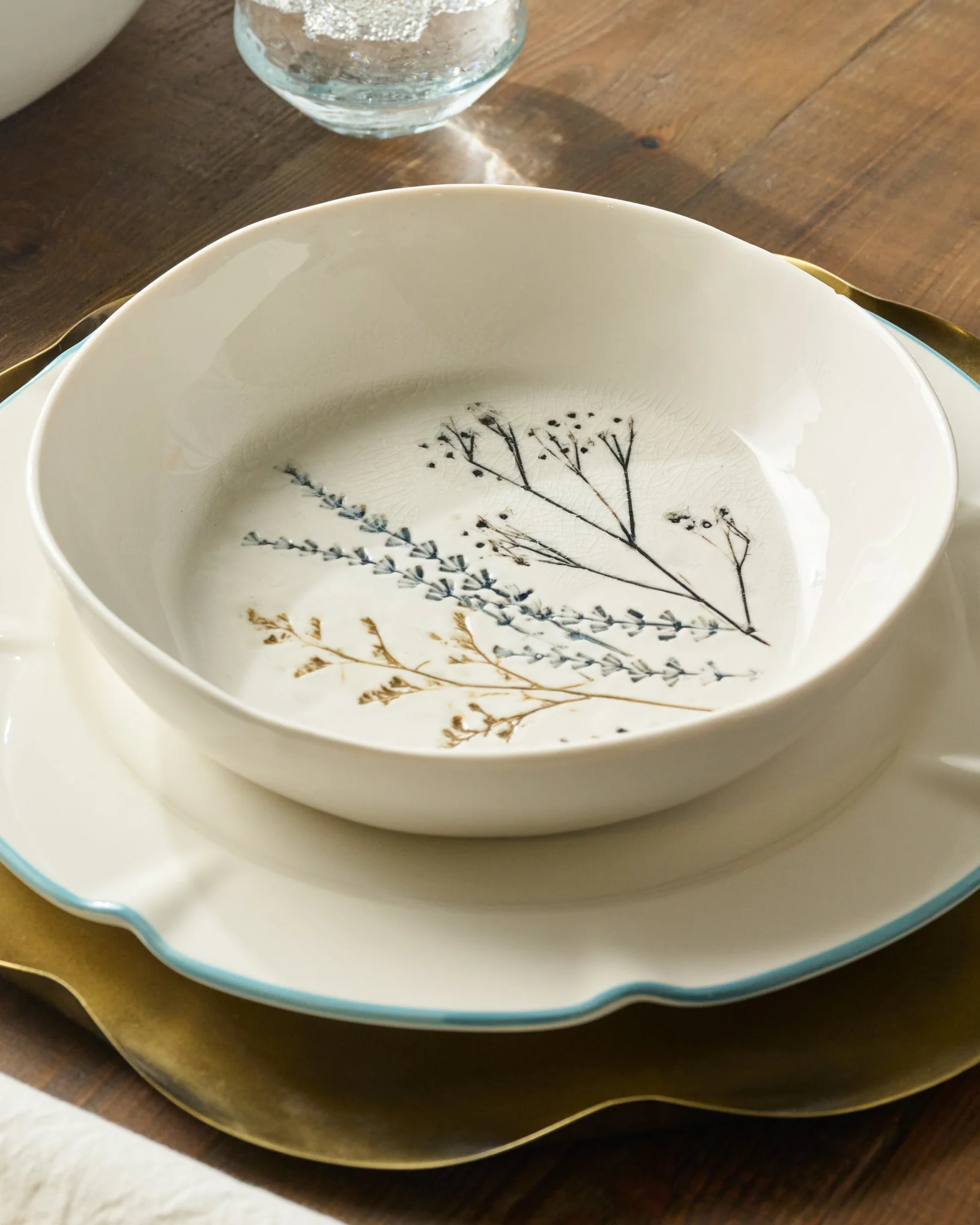 Pressed Floral Pasta Bowl - Image 5