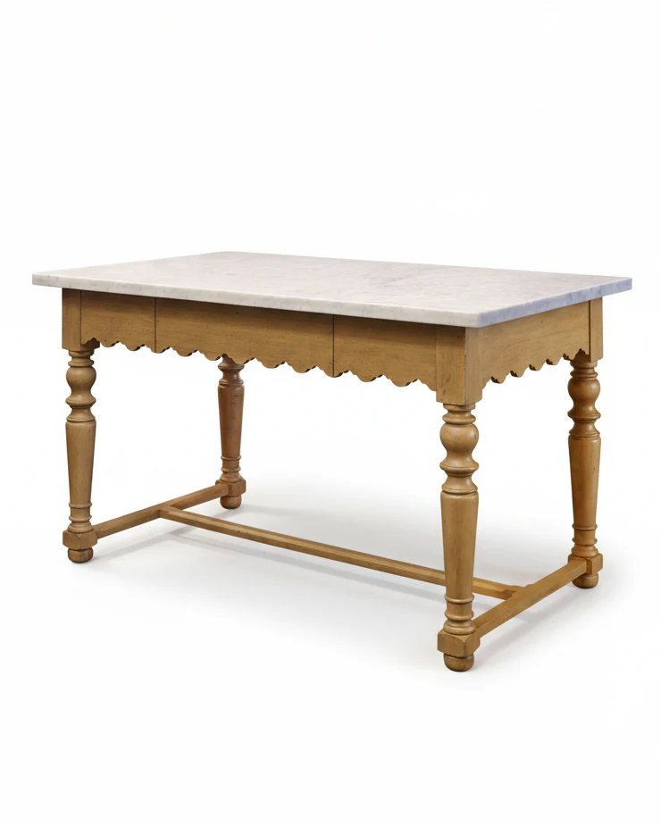 Sadie Scalloped Kitchen Island - Image 2
