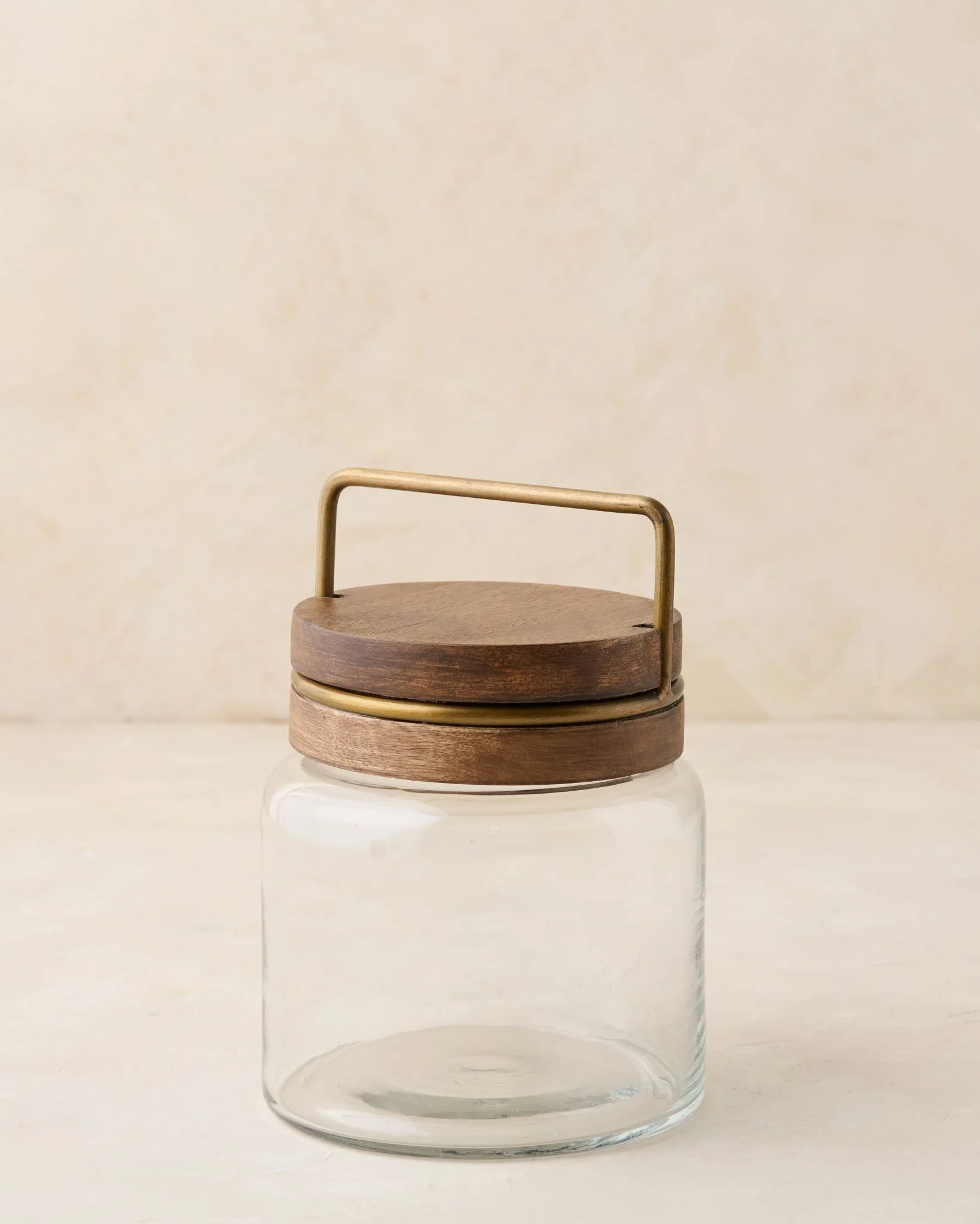 Wood with Antique Brass Canister - Image 3